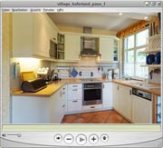 Panorama Wohnzimmer und Küche